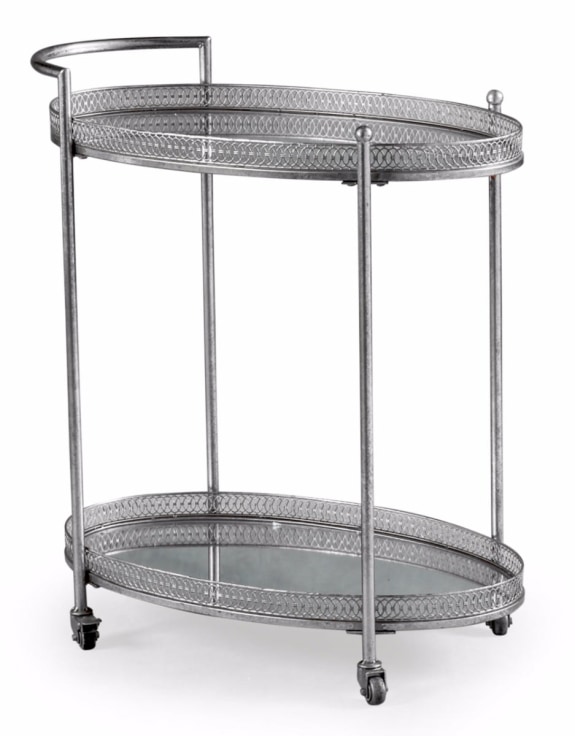 Antique Silver Metal Trolley