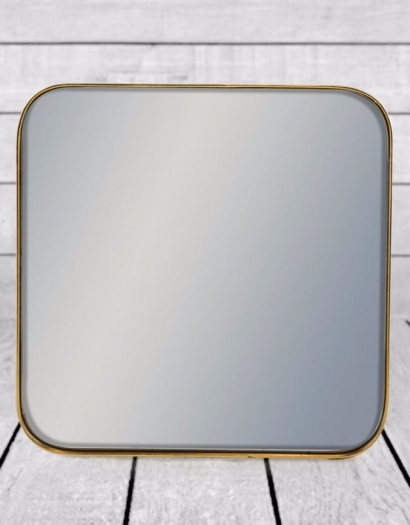 Small Square Gold Framed Arden Wall Mirror