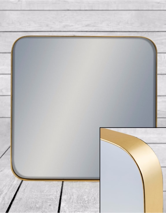 Medium Square Gold Framed Arden Wall Mirror