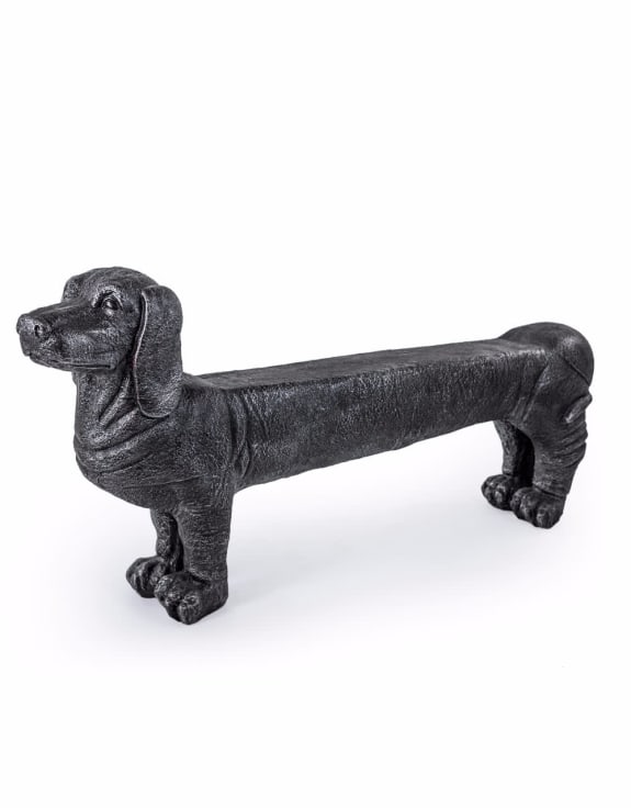 Large Black Dog Bench