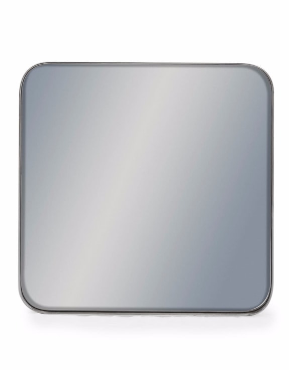Small Square Silver Framed Arden Wall Mirror