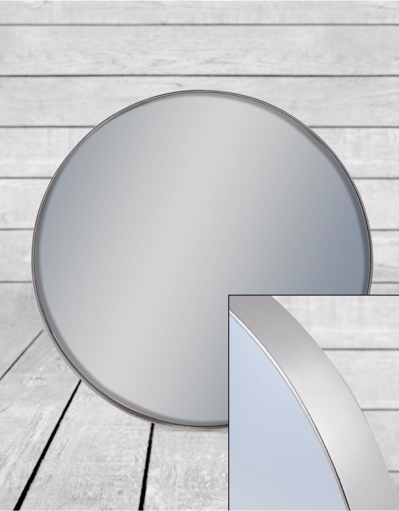 Medium Round Silver Framed Arden Wall Mirror