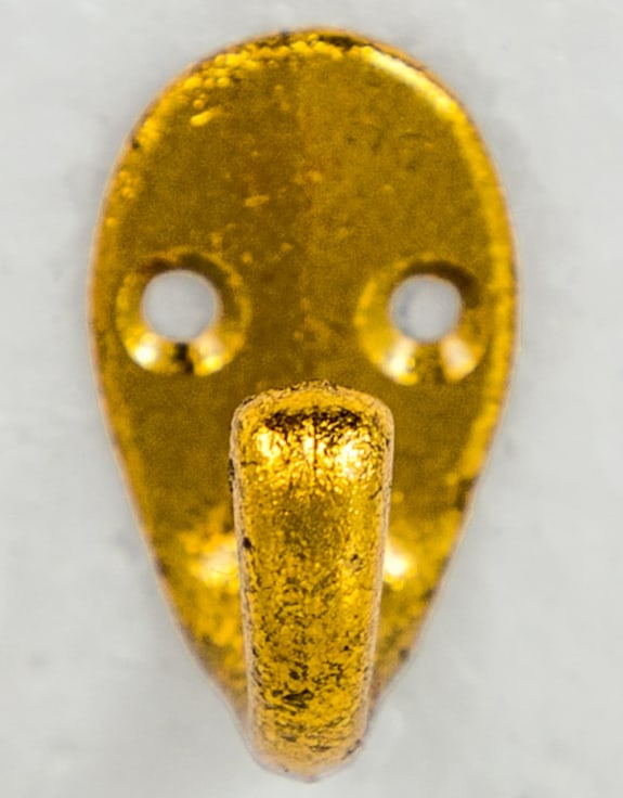 Medium Round Gold Metal Mirror on Hanging Rope with Hook