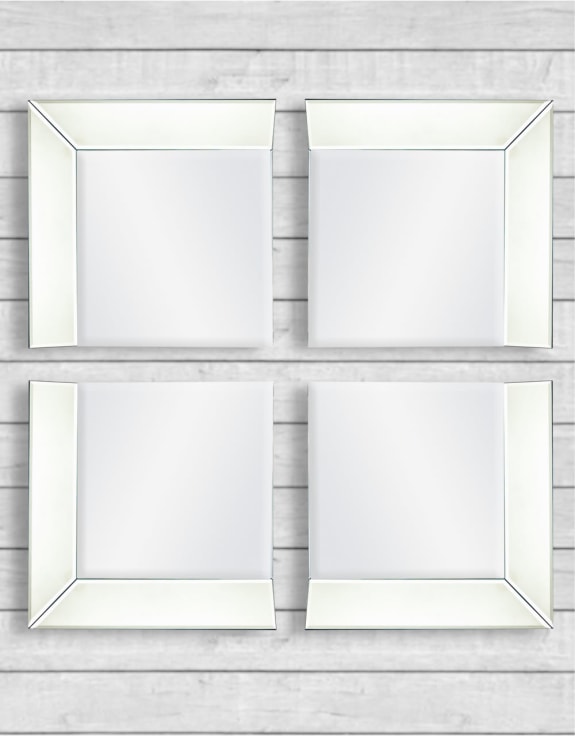 Venetian 4 Corner Piece Mirror Set