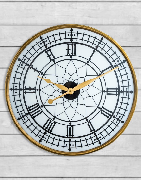 Large Gold Framed Backlit Wall Clock