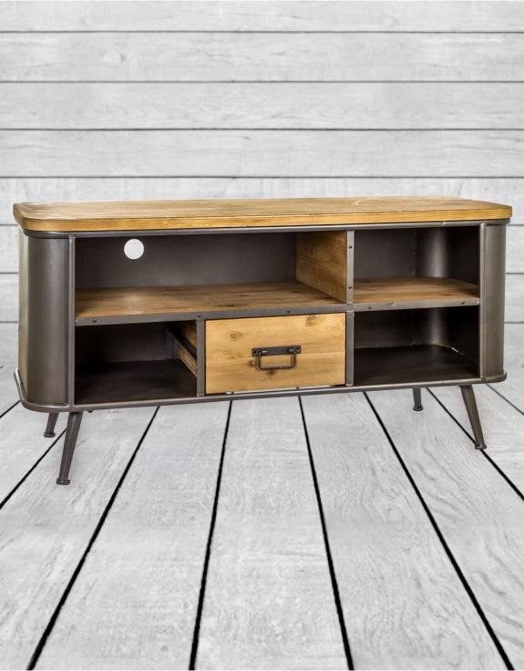 Shoreditch Metal and Wood Media Unit