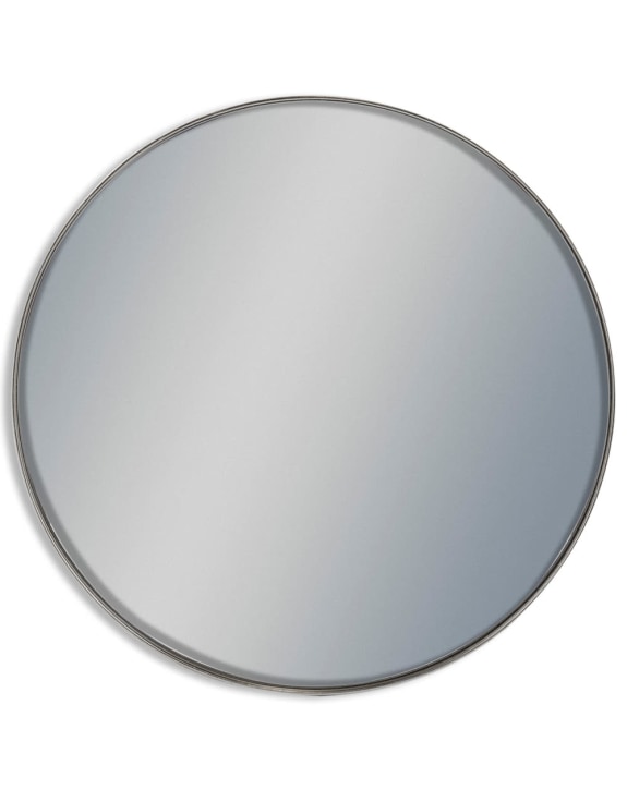 Giant Round Silver Framed Arden Wall Mirror