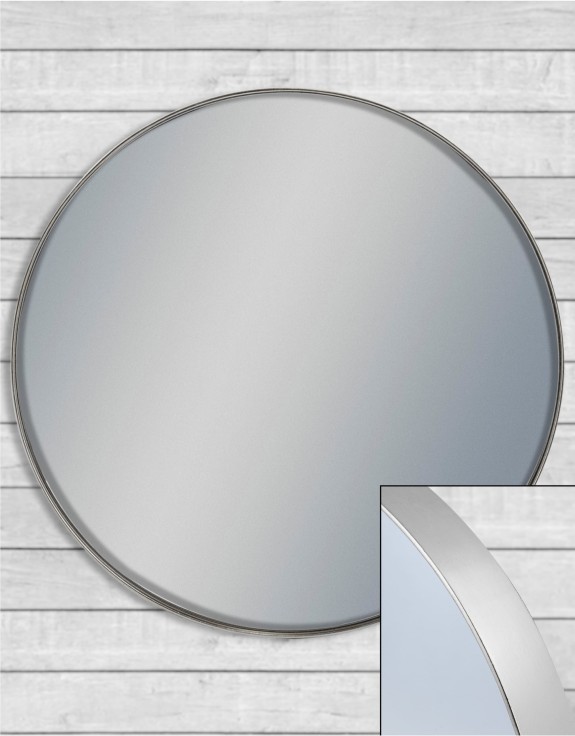 Giant Round Silver Framed Arden Wall Mirror