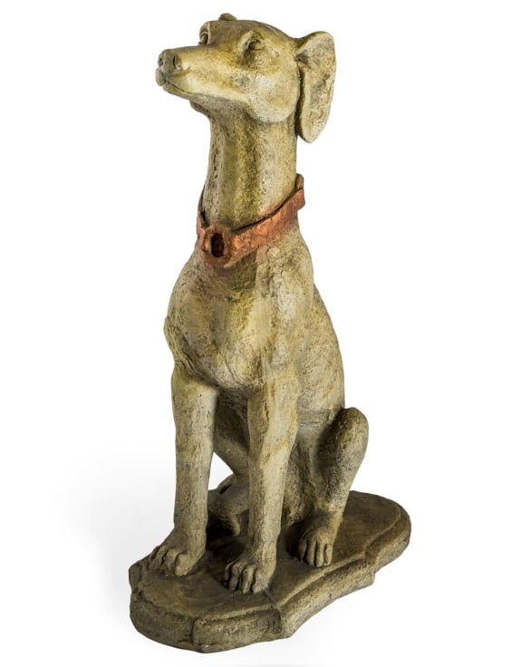 Extra Large Rustic Stone Effect Dog Statue