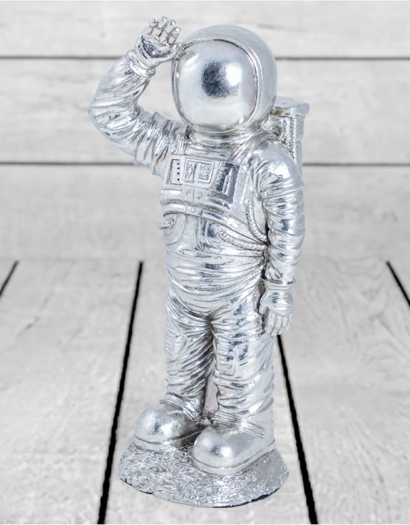 Silver Standing Astronaut Figure