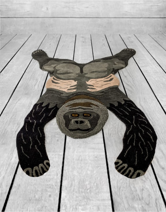 Hand Tufted Extra Large Gorilla "Skin" Woollen Rug