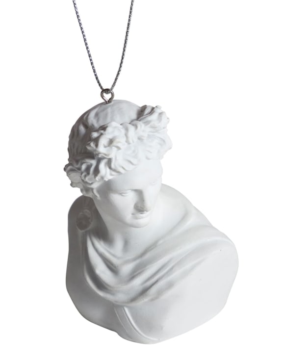 White Apollo Bust Hanging Decoration (to be bought in qtys of 4) (PROMO)