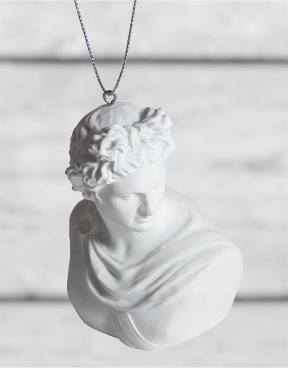 White Apollo Bust Hanging Decoration (to be bought in qtys of 4) (PROMO)