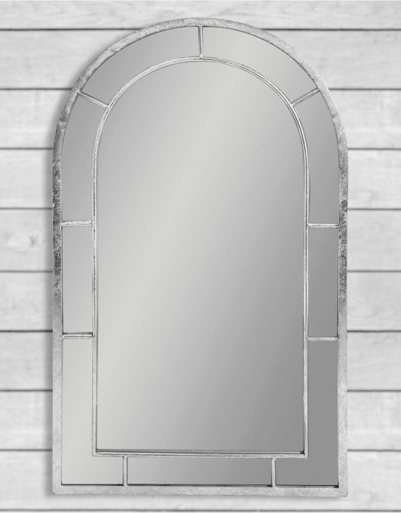 Antique Silver Medium Arch Window Mirror (to be bought in qtys of 2)