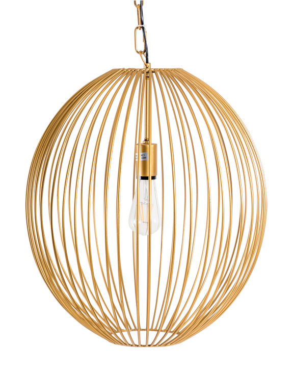 Gold Extra Large Wire Sphere Ceiling Pendant