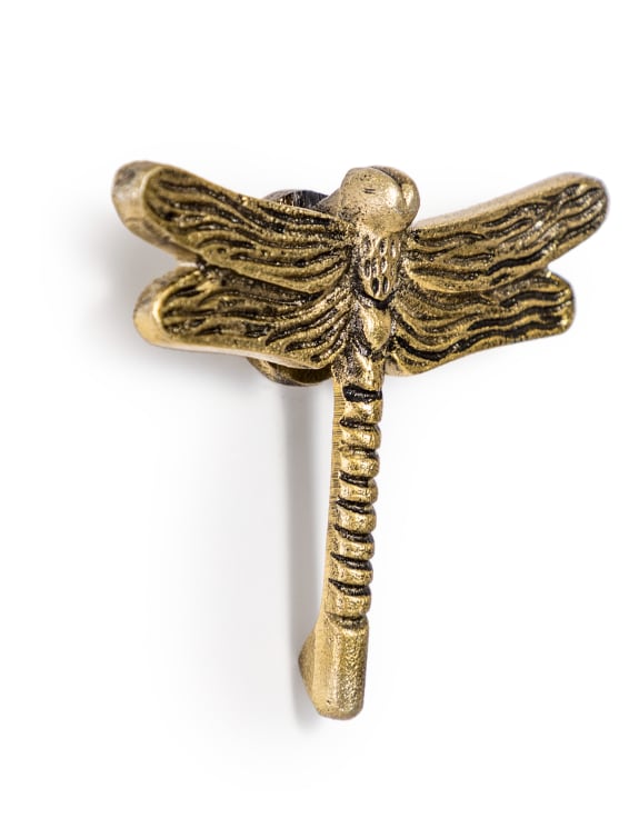 Antique Gold Dragonfly Door Knocker