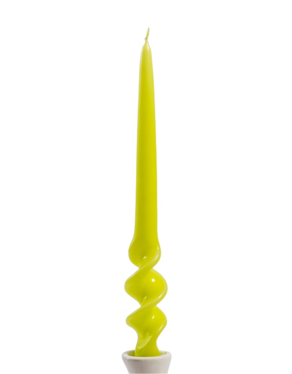 Gloss Pistachio Green 29cm Hand Turned Taper Candle