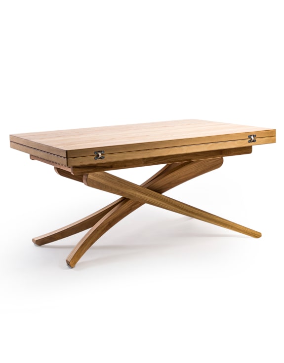 Oak Finish Extendable Transformer Table (Dining/Coffee Table)