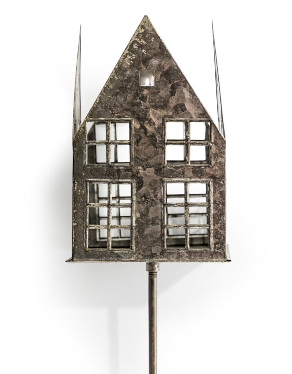 Rustic Metal House Garden Ornament & Light Holder (to be bought in qtys of 2)