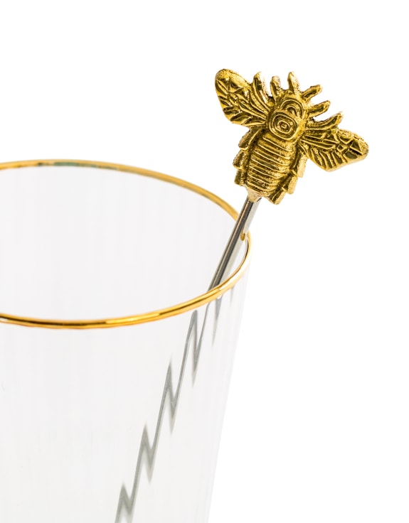 Set of 4 Gold Bumblebee Drinks Stirrers