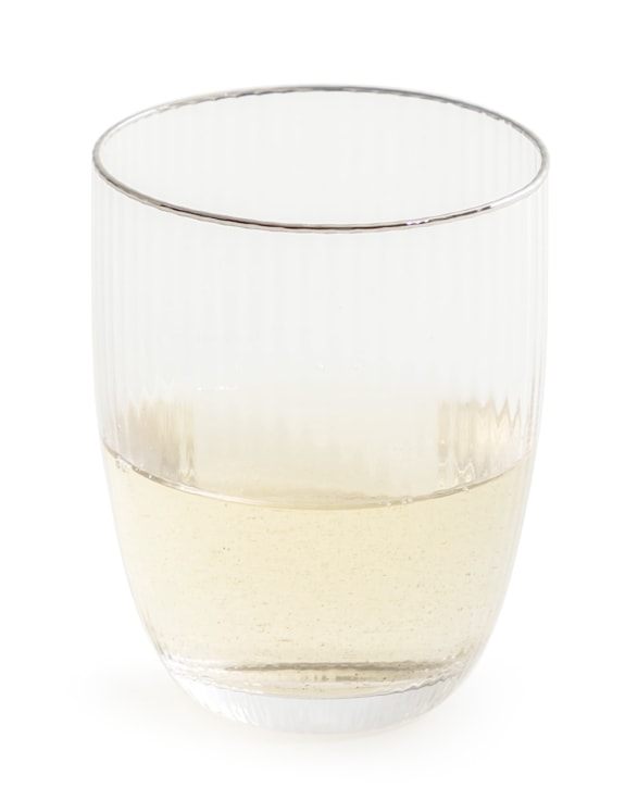 'Italia' Tumbler Glass with Silver Rim (to be bought in qtys of 4)