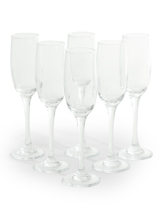 Set of 6 Champagne Flutes