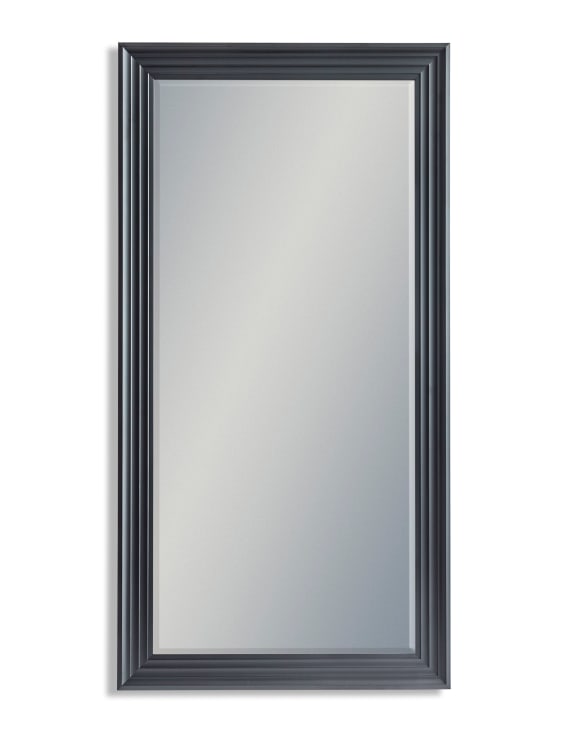 Extra Large Matt Black Step-Framed Blackpool Mirror