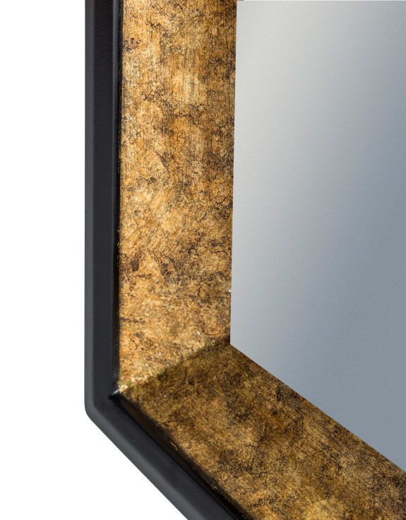 Limehouse Black & Antique Gold Arch Wall Mirror