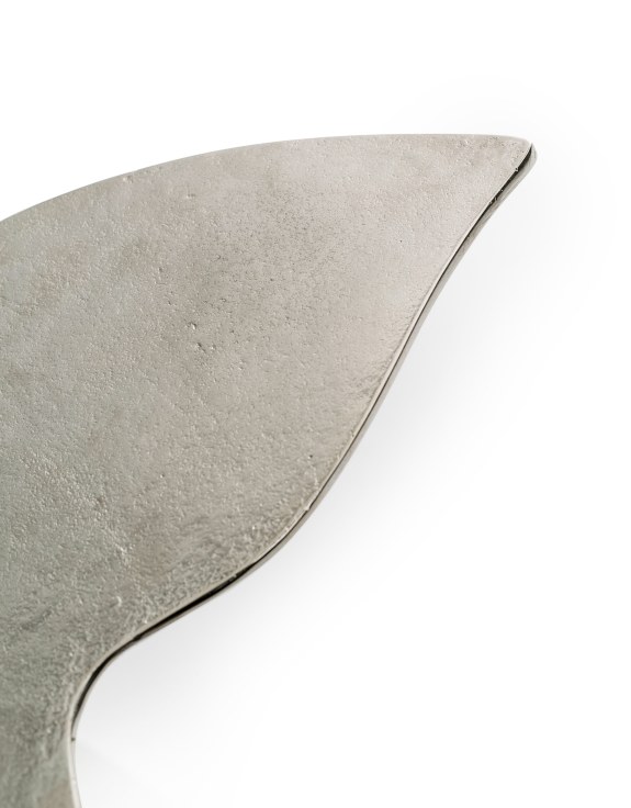 Raw Nickel Whale Tail Side Table