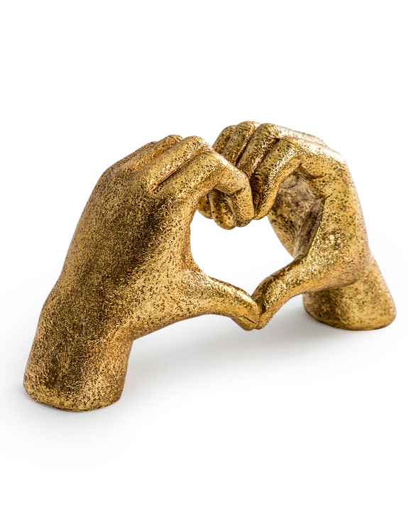 Antique Gold "Heart Hands" Ornament