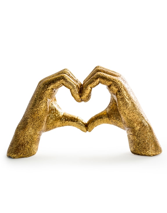 Antique Gold "Heart Hands" Ornament