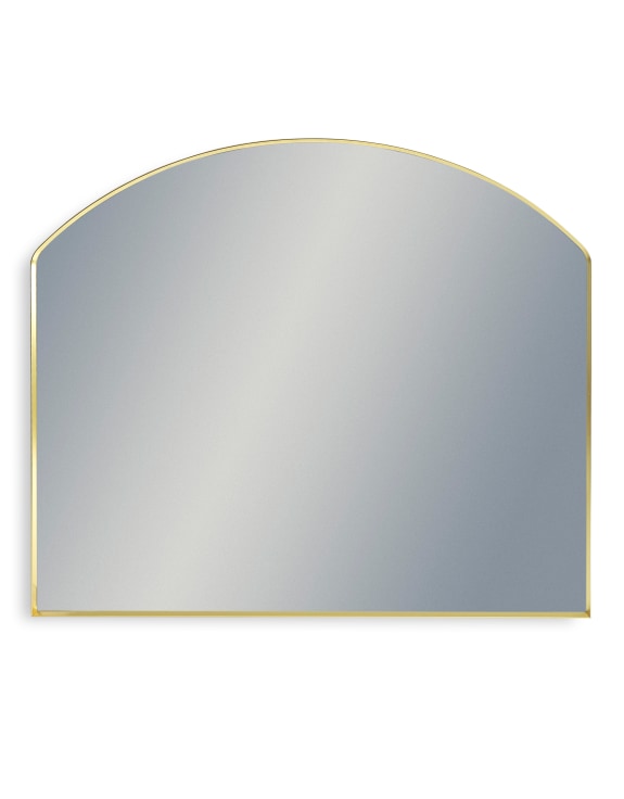 Large Overmantle Gold Metal Flare-Framed Broadway Wall Mirror