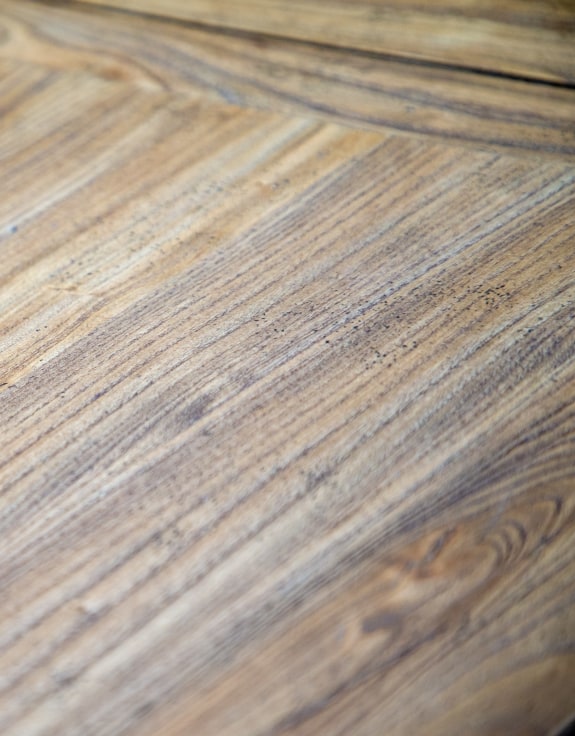 Reclaimed Dark Elm Extending Dining Table