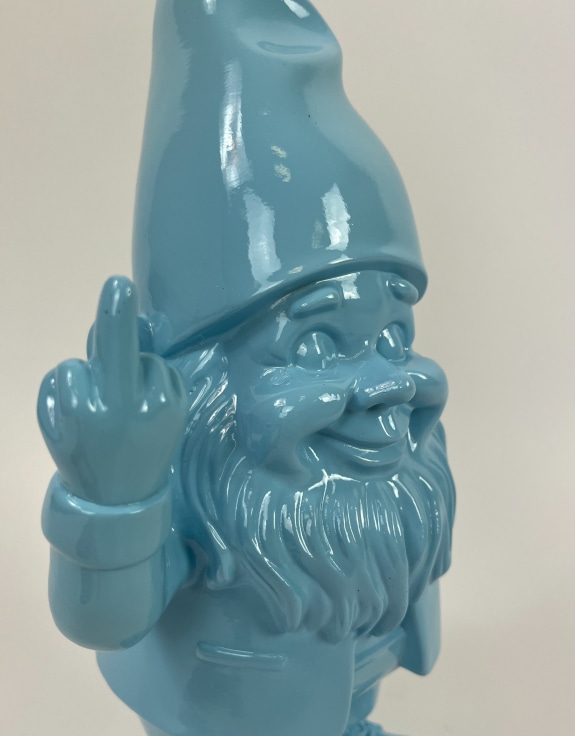 Medium Bright Blue "Naughty Gnome" Figure