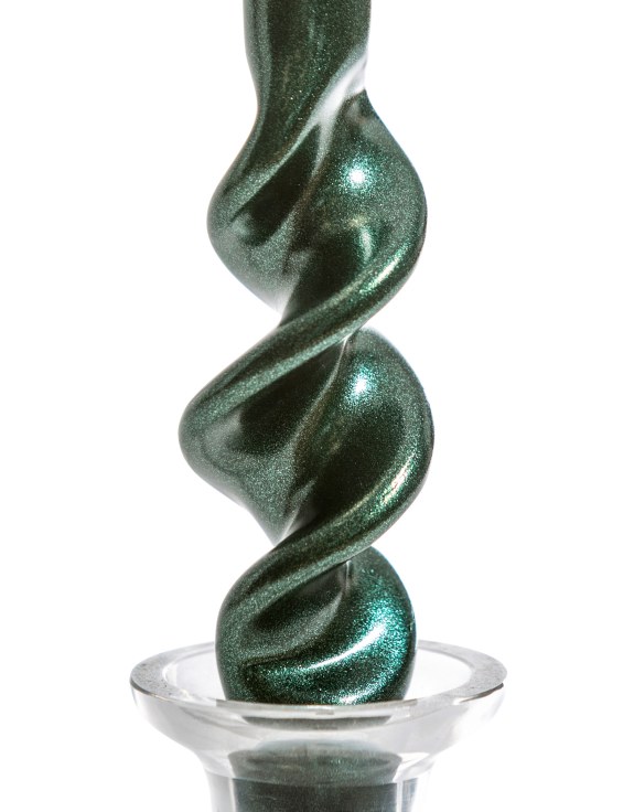 "Bottle Green" 29cm Hand Turned Taper Candle