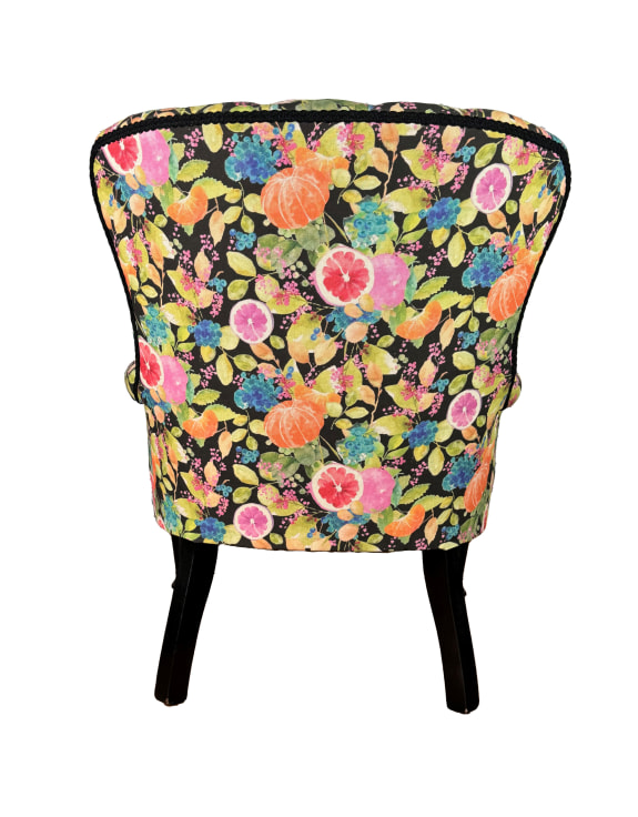 Citrus Fruit Button Back Occasional Chair - Hand Made in the UK