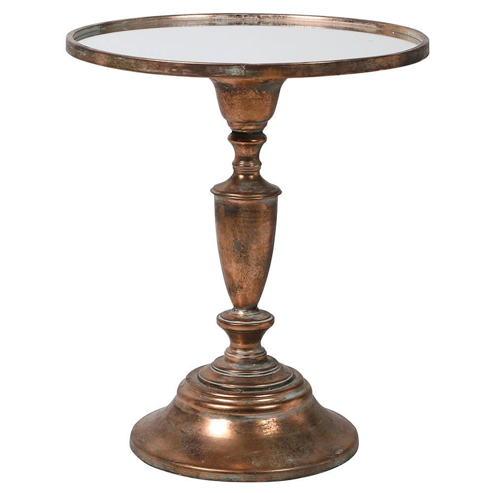 Mirrored Urn Shape Side Table