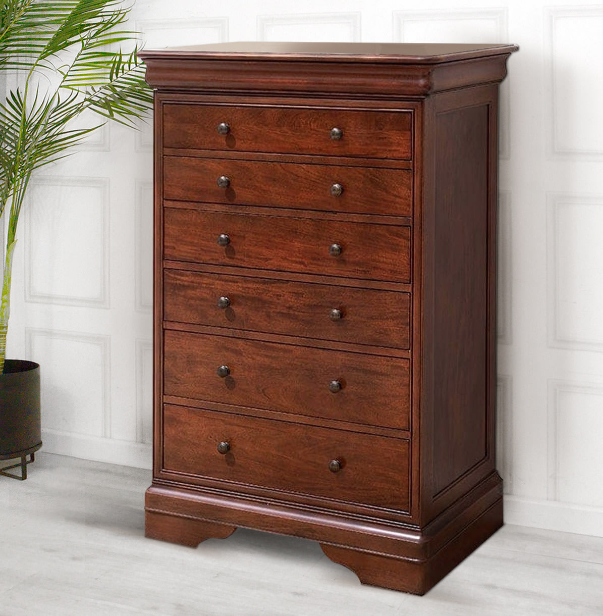 Willis & Gambier Antoinette 6 Drawer Tall Chest of Drawers | Nicky Cornell a UK stockist