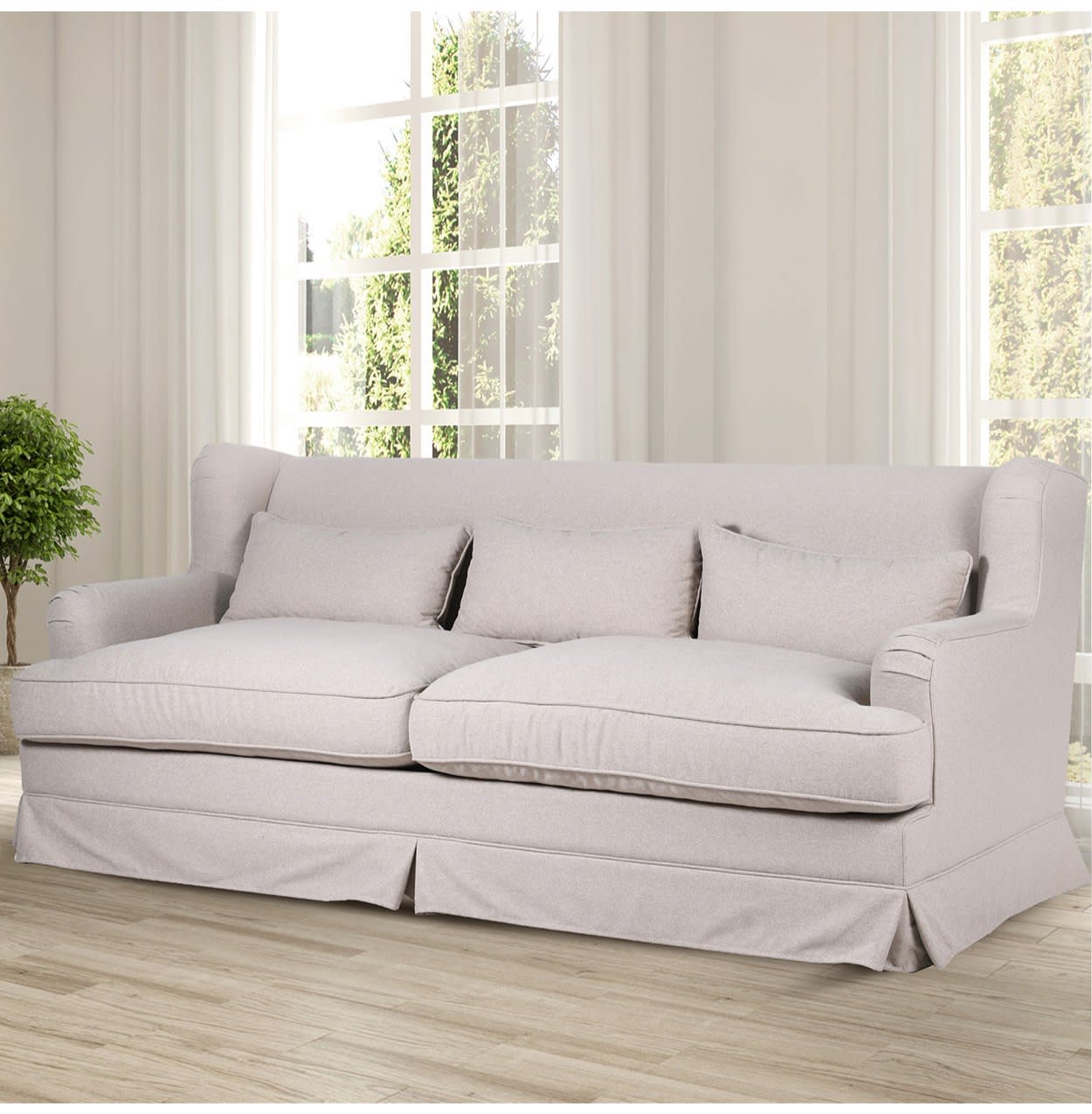 Taupe Deventer Sofa with Skirt