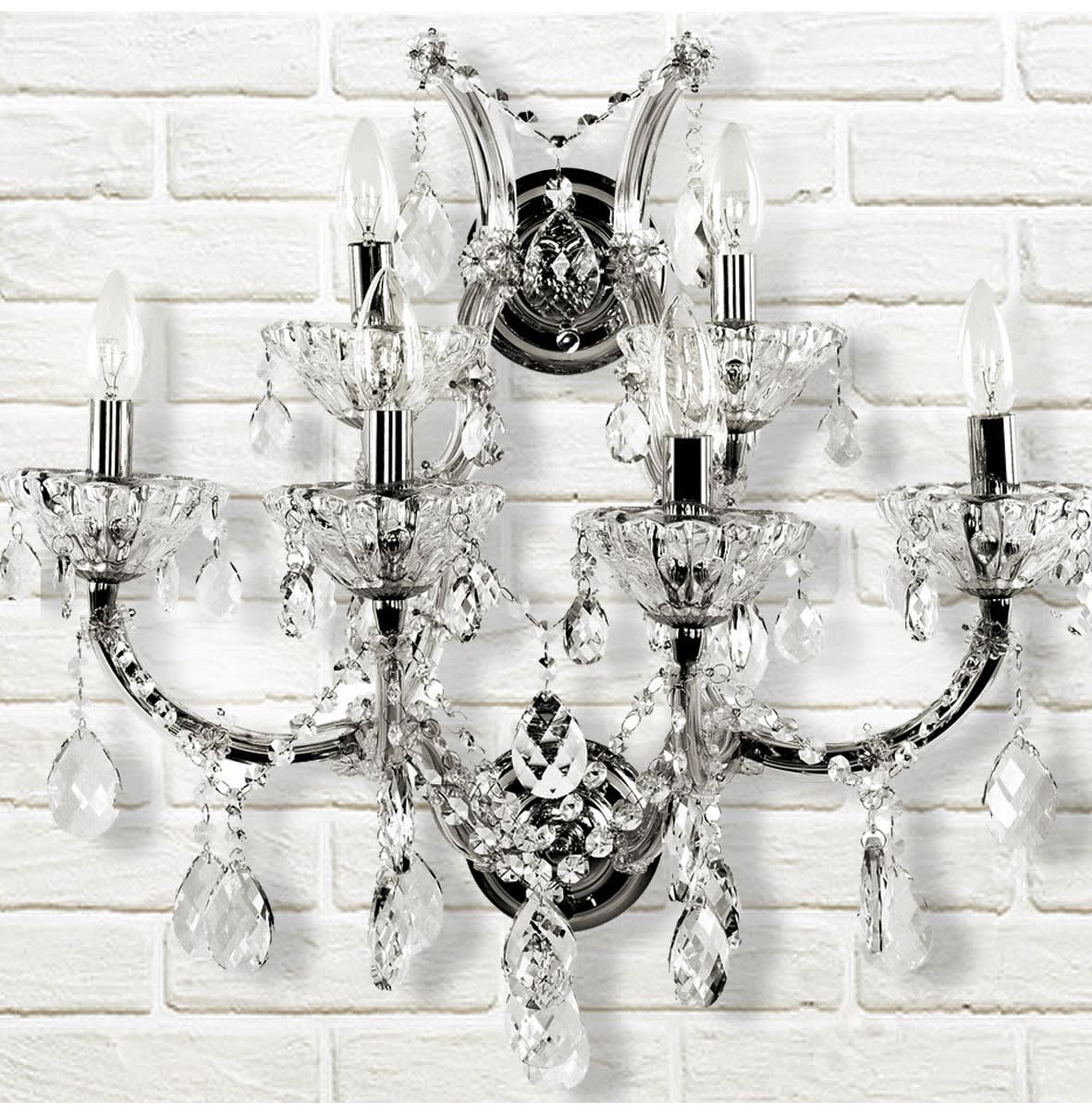 Crystal Wall Light with Droppers