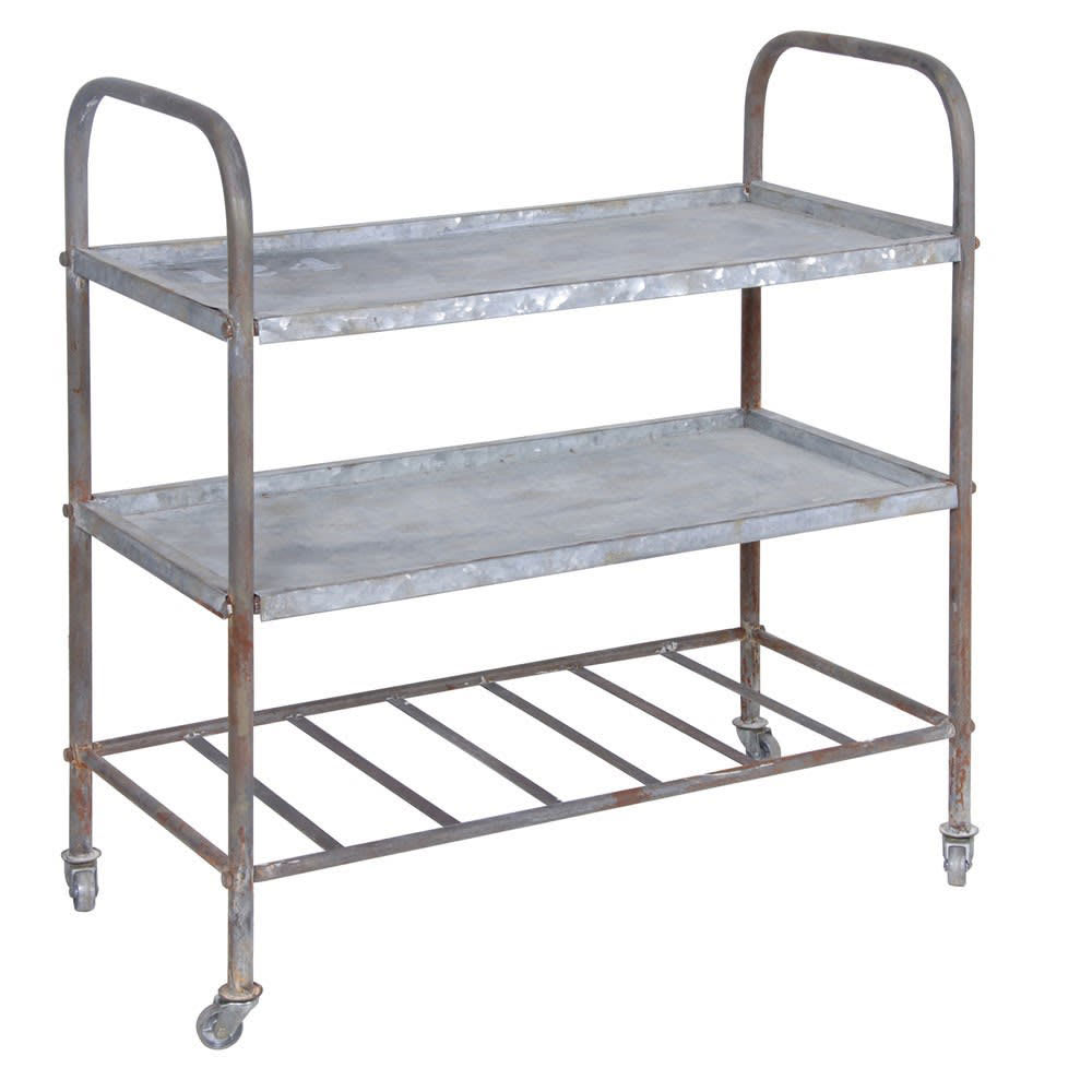 Distressed Metal Drinks Trolley