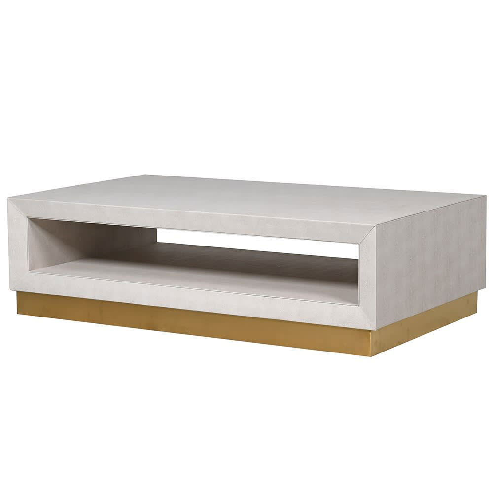 Ivory Textured Open Coffee  Table