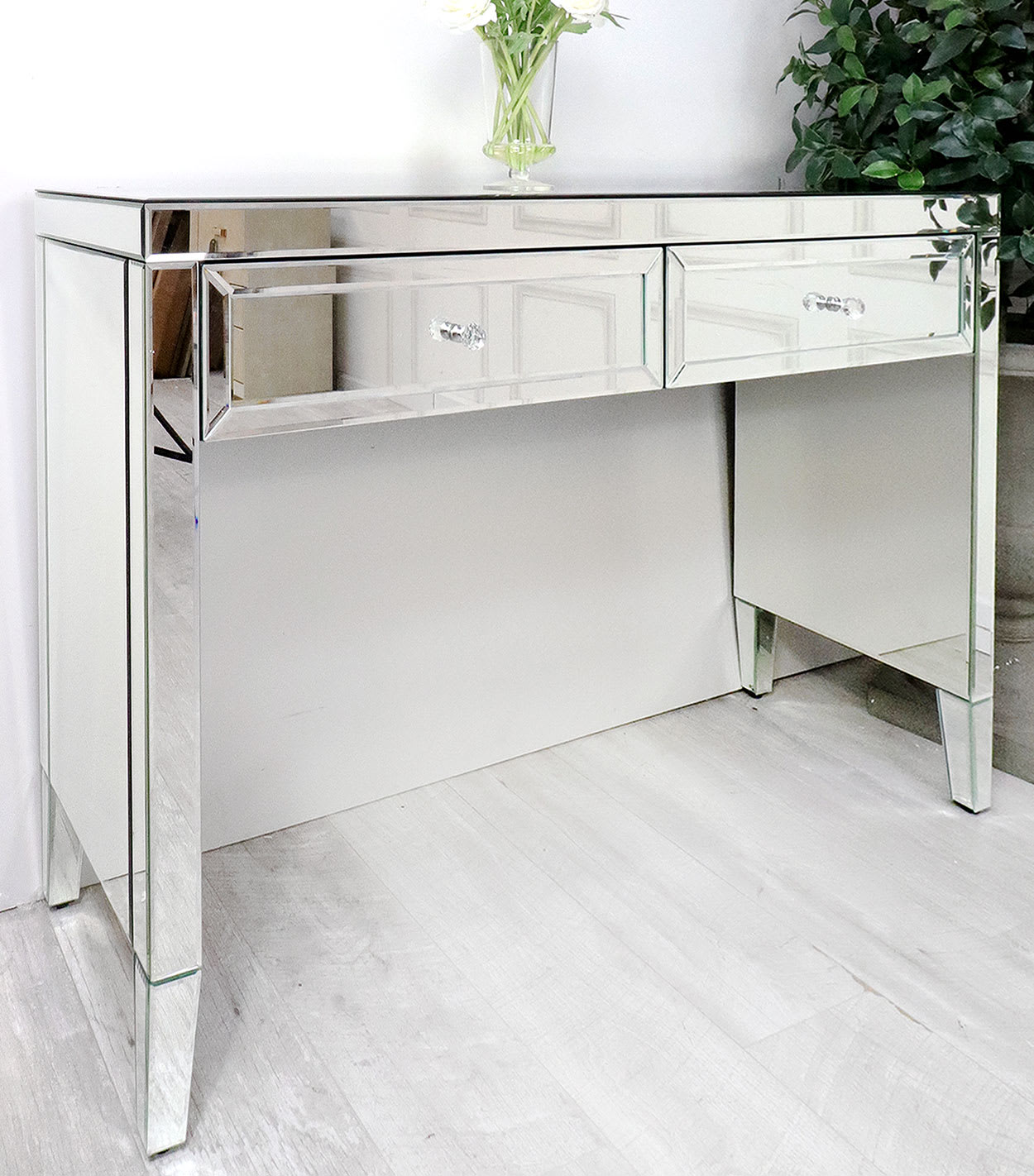 Lucille 2 Drawer Mirrored Table