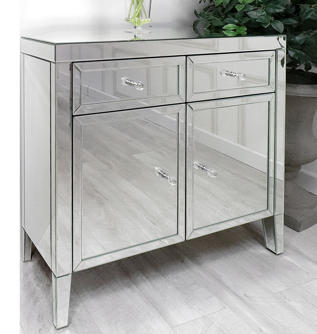 Lucille 2 Door Mirrored Sideboard