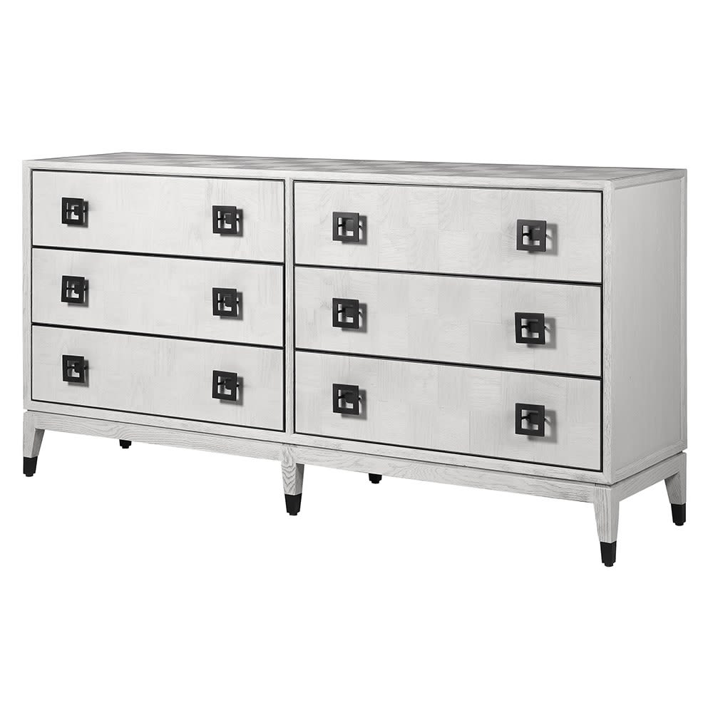 White Boho 6 Drawer Chest of Drawers