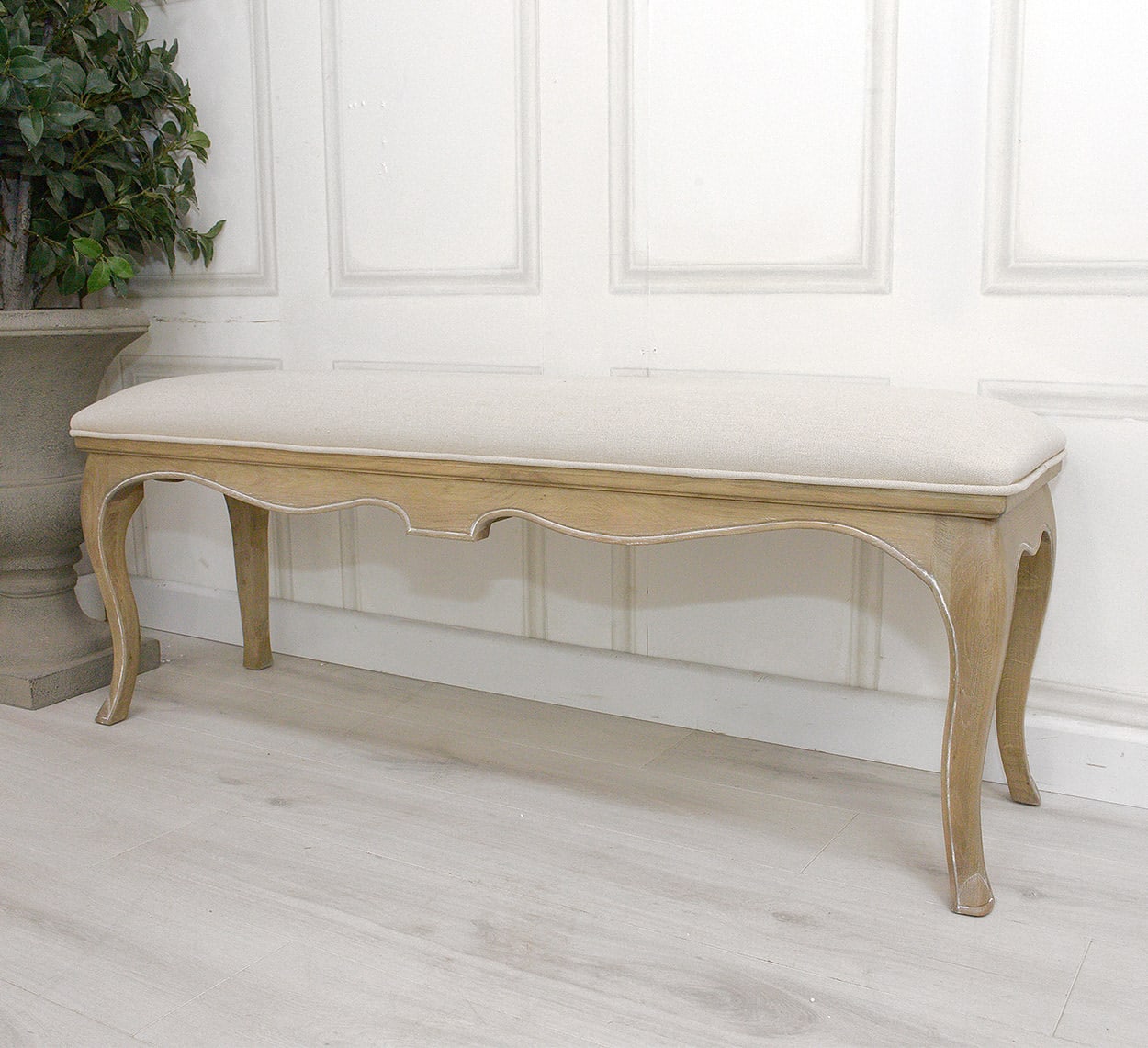 Willis and Gambier Camille Natural Upholstered Bench