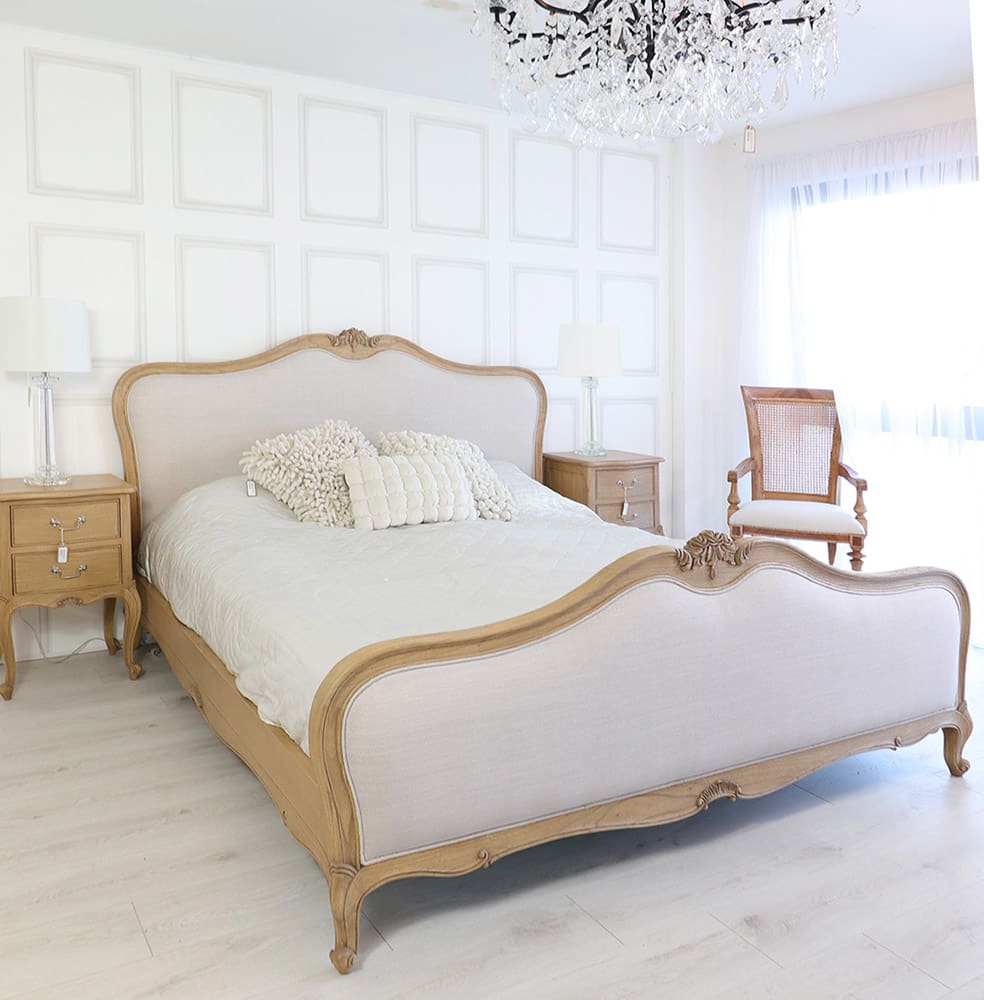 Sandbanks Natural Upholstered French Bed