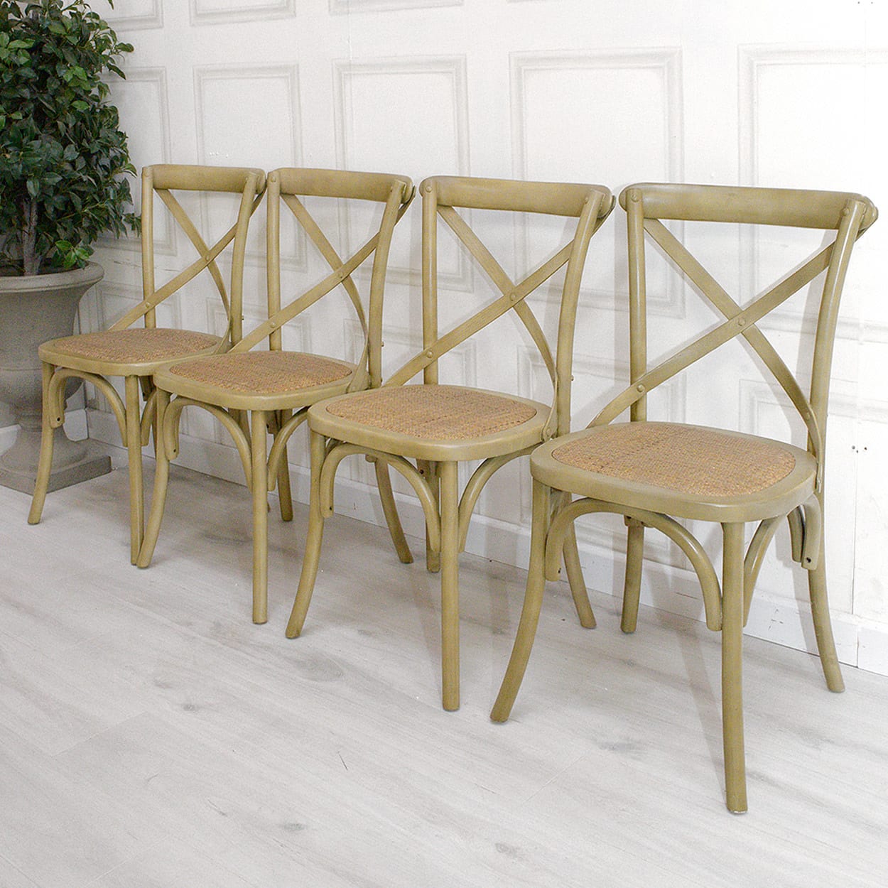 SET OF 4 Olive Dining Chairs