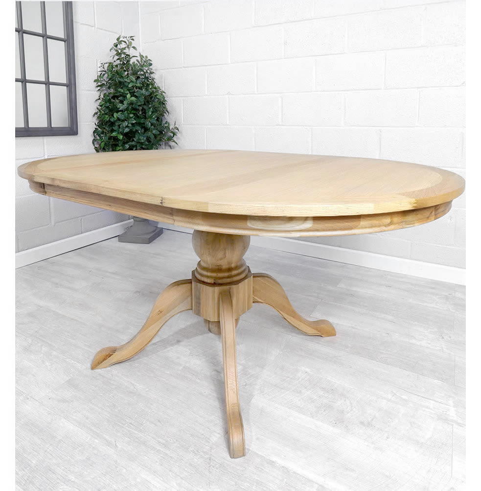 French Style Oak Extending Dining Table