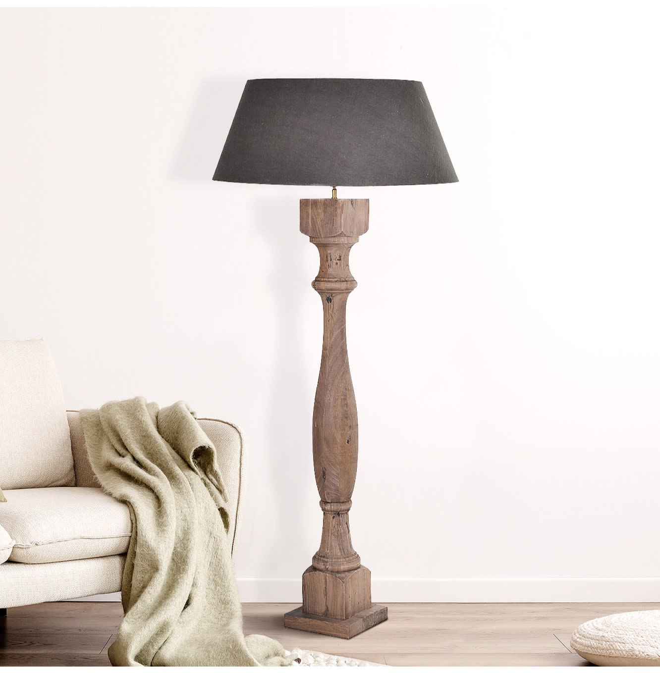 Natural Wooden Floor Lamp